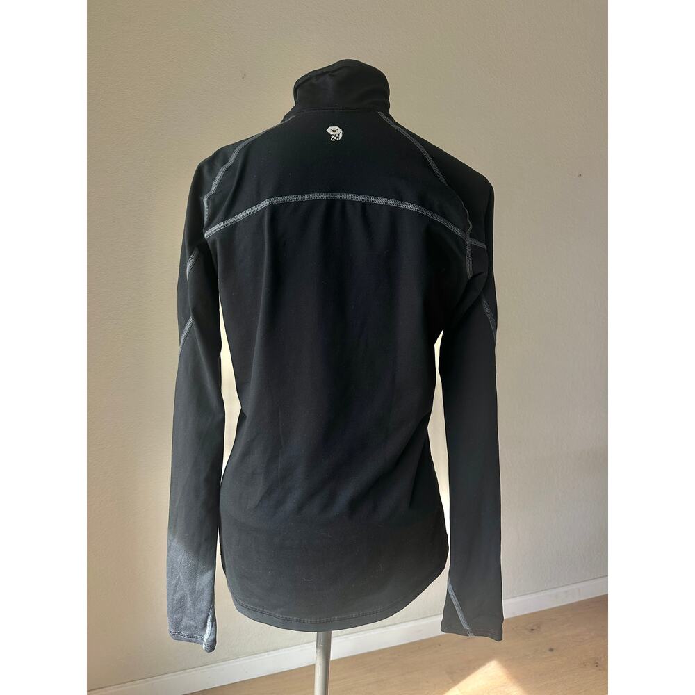 Mountain Hardwear Butter Zippity Long Sleeve Shirt Black – Athletic Outdoor Top - Picture 3 of 8